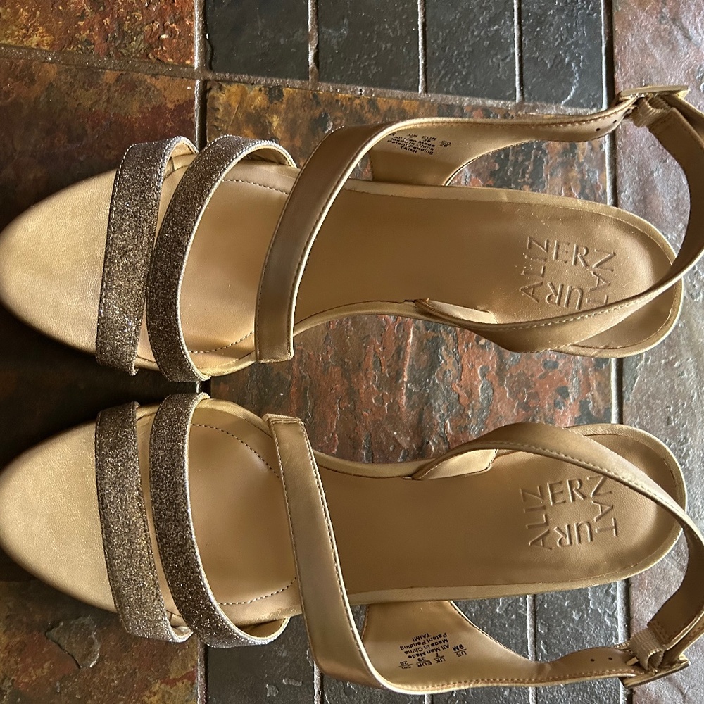 Naturalizer New Gold Sandals